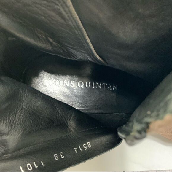 PONS QUINTANA Suede leather heel ankle boots - Picture 4 of 7